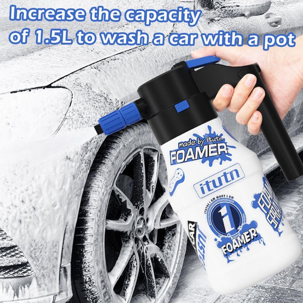Amazon.co.jp: 1.5L 泡噴霧器スプレー泡クリーナー洗車フォーマー高圧